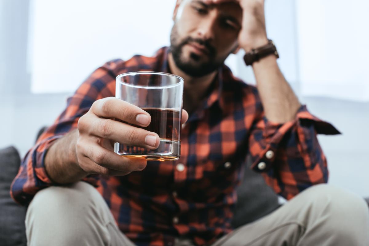 alcohol addiction and mental health issues are prevalent for this man